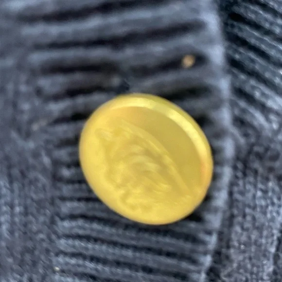 The Limited Women’s Navy Blue V Neck Classic Preppy Cardigan Size Small - Picture 5 of 9